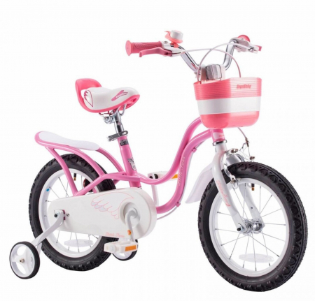 12" (varsta 2-4 ani) - Bicicleta copii 12" ROYAL BABY Little Swan, roz, varsta 2-4 ani