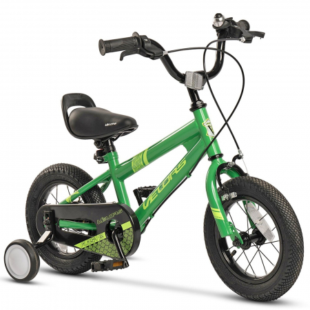 12" (varsta 2-4 ani) - Bicicleta copii 12" VELORS Flash V1203, albastru, varsta 2-4 ani