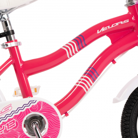 Bicicleta copii 12" VELORS Pony V1204, fucsia, varsta 2-4 ani [9]
