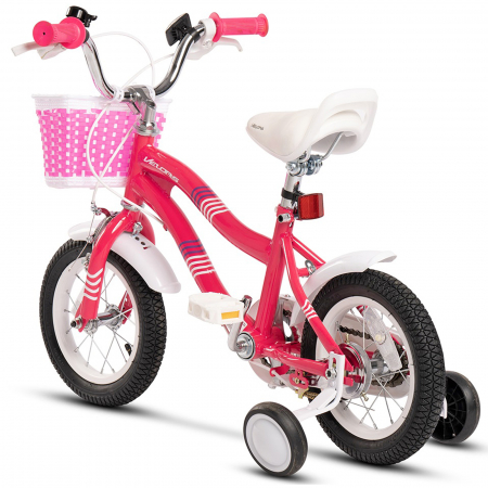 Bicicleta copii 12" VELORS Pony V1204, fucsia, varsta 2-4 ani [2]