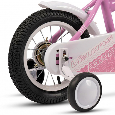 Bicicleta copii 12" VELORS Pony V1204, fucsia, varsta 2-4 ani [6]