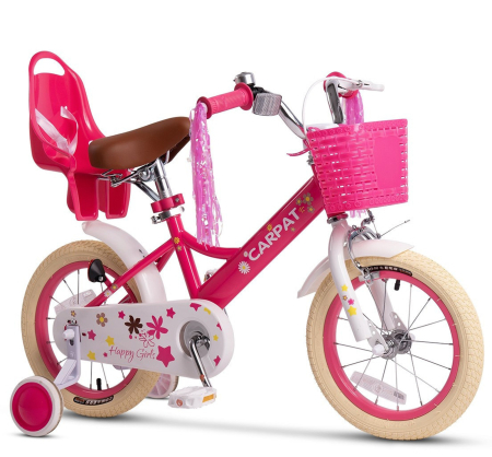 14" (varsta 3-5 ani) - Bicicleta copii 14" CARPAT Happy Girl, frane V-Brake/torpedo, varsta 3-5 ani 