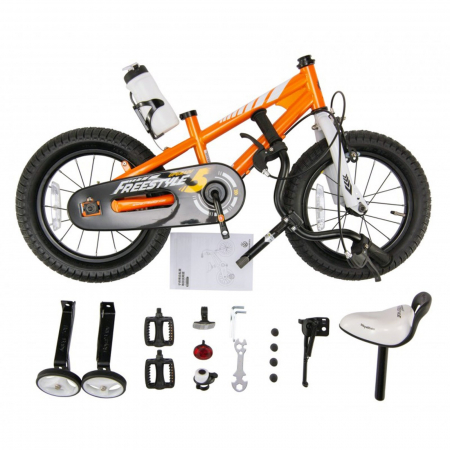 Bicicleta copii 14" ROYAL BABY Freestyle, alb, varsta 3-5 ani [3]