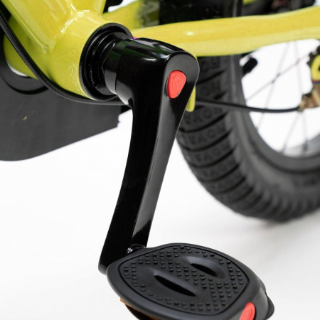 Bicicleta copii 14" ROYAL BABY Freestyle EZ, pedalier detasabil/suport picioare, galben, varsta 3-5 ani [5]