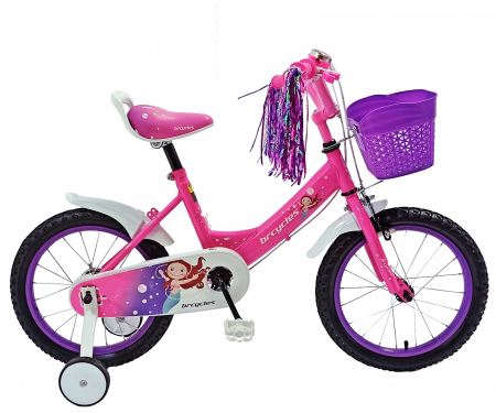 16" (varsta 4-6 ani) - Bicicleta copii 16" BR Jasmine, mov, varsta 4-6 ani