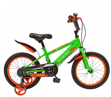 16" (varsta 4-6 ani) - Bicicleta copii 16" BR Jasper, albastru/portocaliu, varsta 4-6 ani