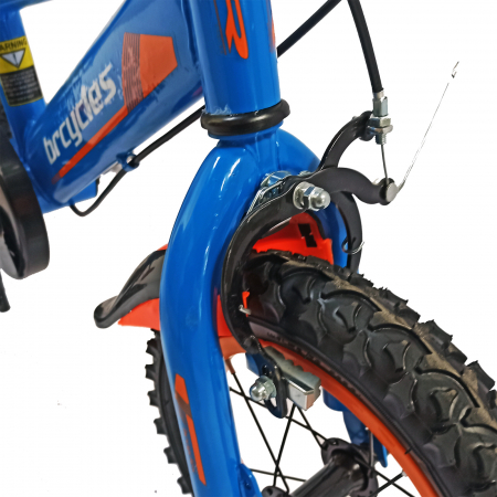 Bicicleta copii 12" BR Jasper, albastru/portocaliu, varsta 2-4 ani [4]