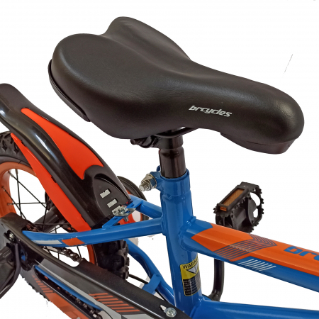 Bicicleta copii 12" BR Jasper, albastru/portocaliu, varsta 2-4 ani [7]