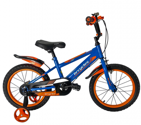 16" (varsta 4-6 ani) - Bicicleta copii 16" BR Jasper, albastru/portocaliu, varsta 4-6 ani