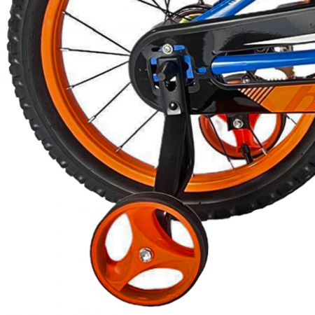Bicicleta copii 16" BR Jasper, albastru/portocaliu, varsta 4-6 ani [6]