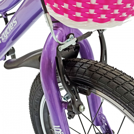 Bicicleta copii 16" BR Kids Sports, mov, varsta 4-6 ani [2]