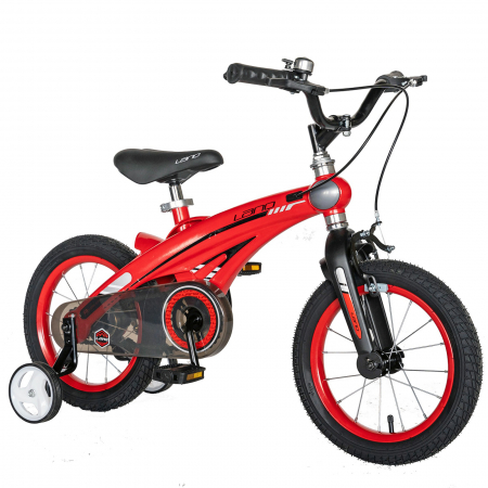 Bicicleta copii 16" LANQ, cadru magneziu, rosu, varsta 4-6 ani [1]