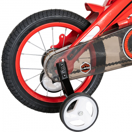 Bicicleta copii 16" LANQ, cadru magneziu, rosu, varsta 4-6 ani [6]