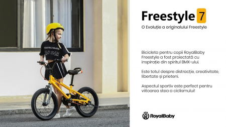 Bicicleta copii 16" ROYAL BABY Freestyle 7.0 NF, rosu, varsta 4-6 ani [4]