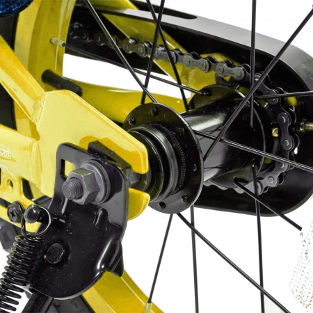 Bicicleta copii 16" ROYAL BABY Freestyle EZ, pedalier detasabil/suport picioare, negru/galben, varsta 4-6 ani [3]