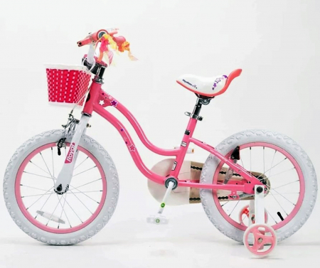 Bicicleta copii 16" ROYAL BABY Star Girl, roz, varsta 4-6 ani [1]