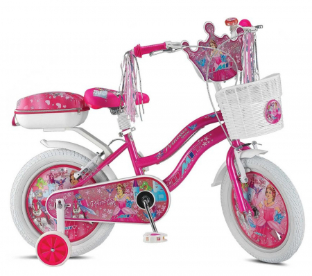 16" (varsta 4-6 ani) - Bicicleta copii 16" UMIT Princess, roz, varsta 4-6 ani