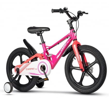BICICLETE - Bicicleta copii 18" CARPAT Pro 18144, cadru aluminiu full-suspension, jante magneziu, frane disc, varsta 5-7 ani
