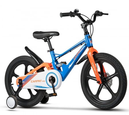 BICICLETE - Bicicleta copii 18" CARPAT Pro 18144, cadru aluminiu full-suspension, jante magneziu, frane disc, varsta 5-7 ani