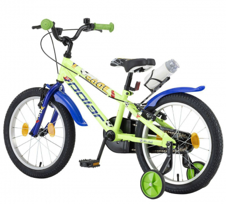 Bicicleta copii 18" POLAR Junior Dino, negru/verde, varsta 5-7 ani [2]