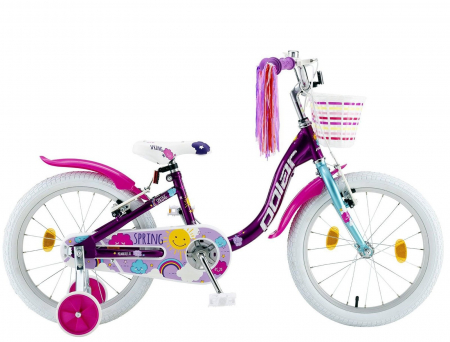 18" (varsta 5-7 ani) - Bicicleta copii 18" POLAR Junior Icecream, roz, varsta 5-7 ani
