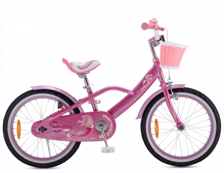 18" (varsta 5-7 ani) - Bicicleta copii 18" ROYAL BABY Mermaid, roz, varsta 5-7 ani