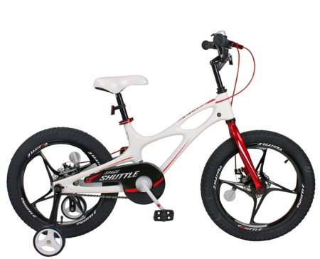Bicicleta copii 18" ROYAL BABY Space Shuttle, cadru si roti magneziu, alb, varsta 5-7 ani [1]