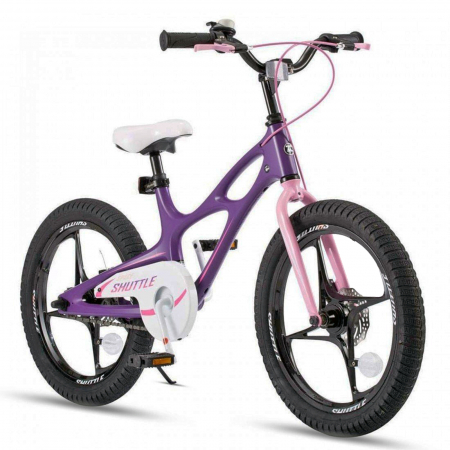 18" (varsta 5-7 ani) - Bicicleta copii 18" ROYAL BABY Space Shuttle, cadru si roti magneziu, alb, varsta 5-7 ani
