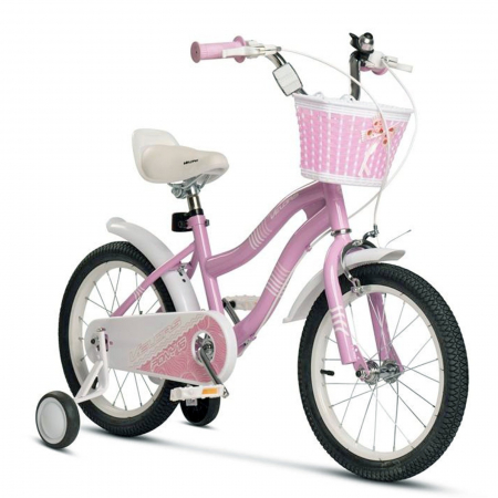 18" (varsta 5-7 ani) - Bicicleta copii 18" VELORS Pony V1804B roz, varsta 5-7 ani