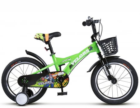 18" (varsta 5-7 ani) - Bicicleta copii 18" VELORS Flash V1803B, albastru, varsta 5-7 ani