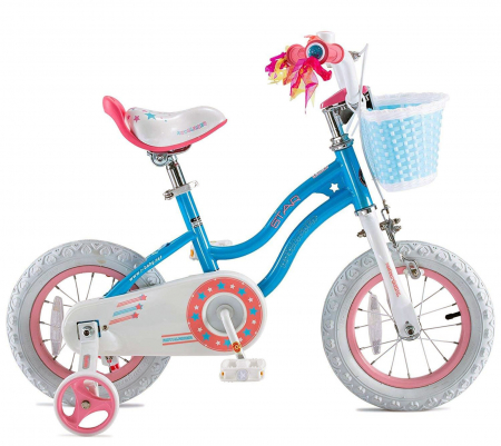 Bicicleta copii 12" ROYAL BABY Star Girl, albastru, varsta 2-4 ani [1]