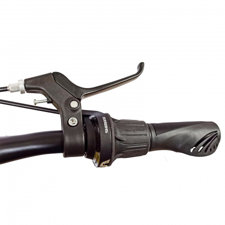 Bicicleta copii 20" BR Inspire, cadru otel 12", manete revoshift, frane disc, 7 viteze, galben/negru, varsta 7-10 ani [7]