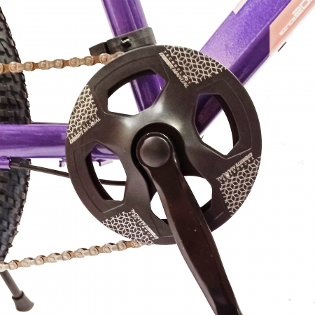 Bicicleta copii 20" BR Inspire, cadru otel 12", manete revoshift, frane disc, 7 viteze, violet/roz, varsta 7-10 ani [8]