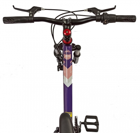 Bicicleta copii 20" BR Inspire, cadru otel 12", manete revoshift, frane disc, 7 viteze, violet/roz, varsta 7-10 ani [5]