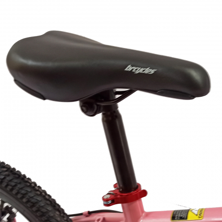 Bicicleta copii 20" BR Inspire, cadru otel 12", manete revoshift, frane disc, 7 viteze, violet/roz, varsta 7-10 ani [11]