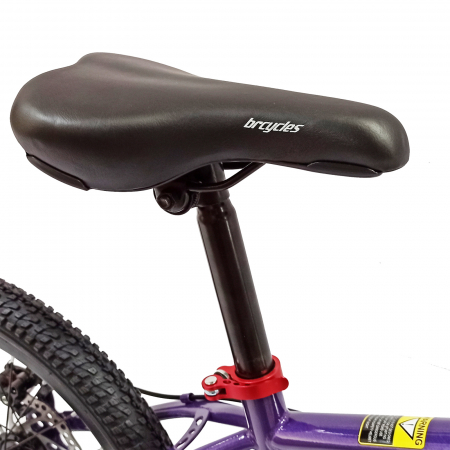 Bicicleta copii 20" BR Inspire, cadru otel 12", manete revoshift, frane disc, 7 viteze, violet/roz, varsta 7-10 ani [7]