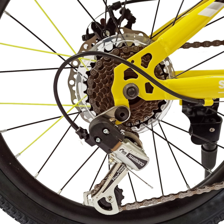 Bicicleta copii 20" BR Tornado, cadru aluminiu 12", manete revoshift, frane disc, 7 viteze, varsta 7-10 ani  [9]