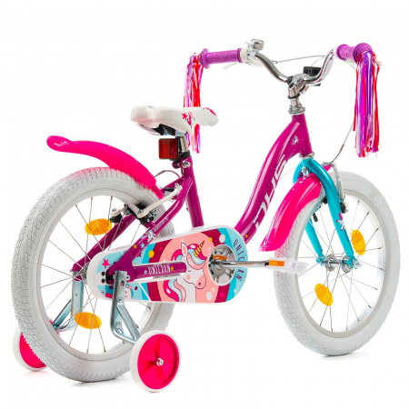 Bicicleta copii 20" DHS Junior Unicorn, fucsia, varsta 7-10 ani [2]