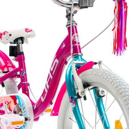 Bicicleta copii 20" DHS Junior Unicorn, fucsia, varsta 7-10 ani [3]