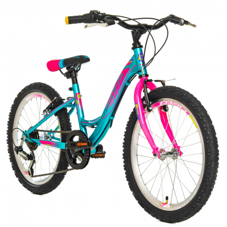 20" (varsta 7-10 ani) - Bicicleta copii 20" DHS Modesty 20, cadru otel, frane V-Brake, 6 viteze, varsta 6-9 ani