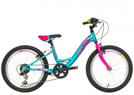 Bicicleta copii 20" DHS Modesty 20, cadru otel, frane V-Brake, 6 viteze, varsta 6-9 ani [1]