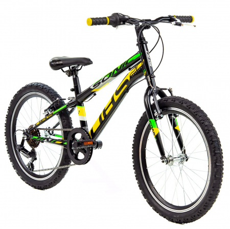 20" (varsta 7-10 ani) - Bicicleta copii 20" DHS Sonic 20, cadru otel, frane V-Brake, 6 viteze, varsta 7-10 ani