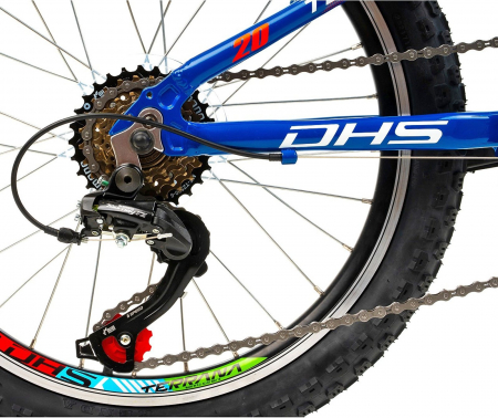 Bicicleta copii 20" DHS Terrana 2023, cadru aluminiu, manete RevoShift, frane V-Brake, 6 viteze, varsta 7-10 ani [5]