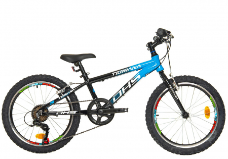 Bicicleta copii 20" DHS Terrana 2023, cadru aluminiu, manete RevoShift, frane V-Brake, 6 viteze, varsta 7-10 ani [1]