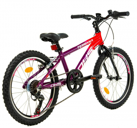 Bicicleta copii 20" DHS Terrana 2023, cadru aluminiu, manete RevoShift, frane V-Brake, 6 viteze, varsta 7-10 ani [2]