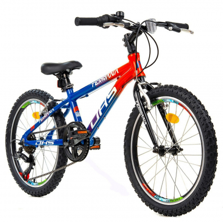 20" (varsta 7-10 ani) - Bicicleta copii 20" DHS Terrana 2023, cadru aluminiu, manete RevoShift, frane V-Brake, 6 viteze, varsta 7-10 ani