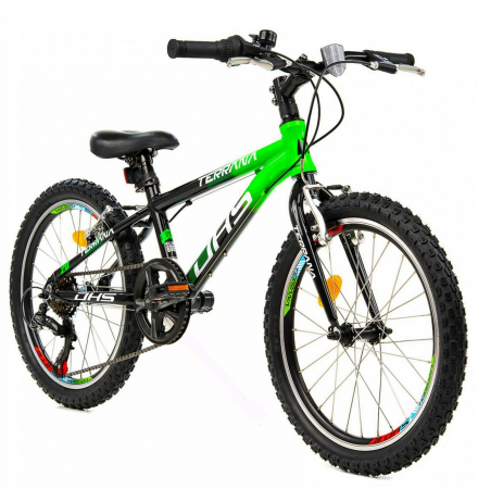 20" (varsta 7-10 ani) - Bicicleta copii 20" DHS Terrana 2023, cadru aluminiu, manete RevoShift, frane V-Brake, 6 viteze, varsta 7-10 ani