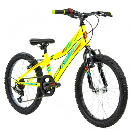 20" (varsta 7-10 ani) - Bicicleta copii 20" DHS Turbo 200, cadru otel, frane V-Brake, 6 viteze, varsta 7-10 ani