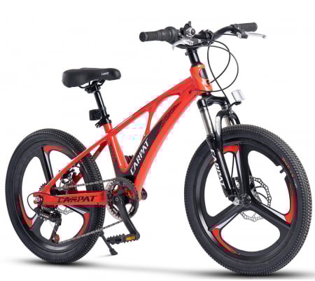 BICICLETE - Bicicleta copii 20" MTB-HT CARPAT C20343, jante magneziu, cadru aluminiu 8.5", 7 viteze, varsta 7-10 ani