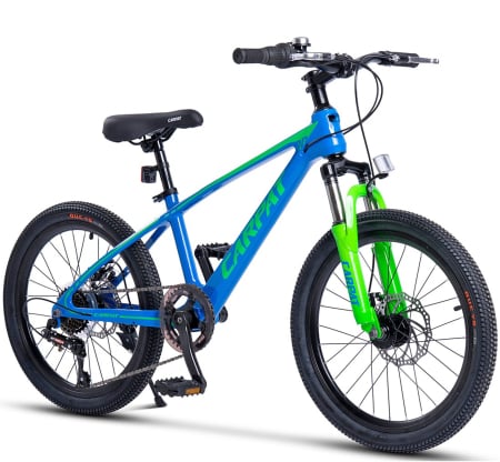 20" (varsta 7-10 ani) - Bicicleta copii 20" MTB-HT CARPAT Hiro 2.0, cadru aluminiu 8.5", 7 viteze, varsta 7-10 ani